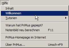 Hilfe Willkommen